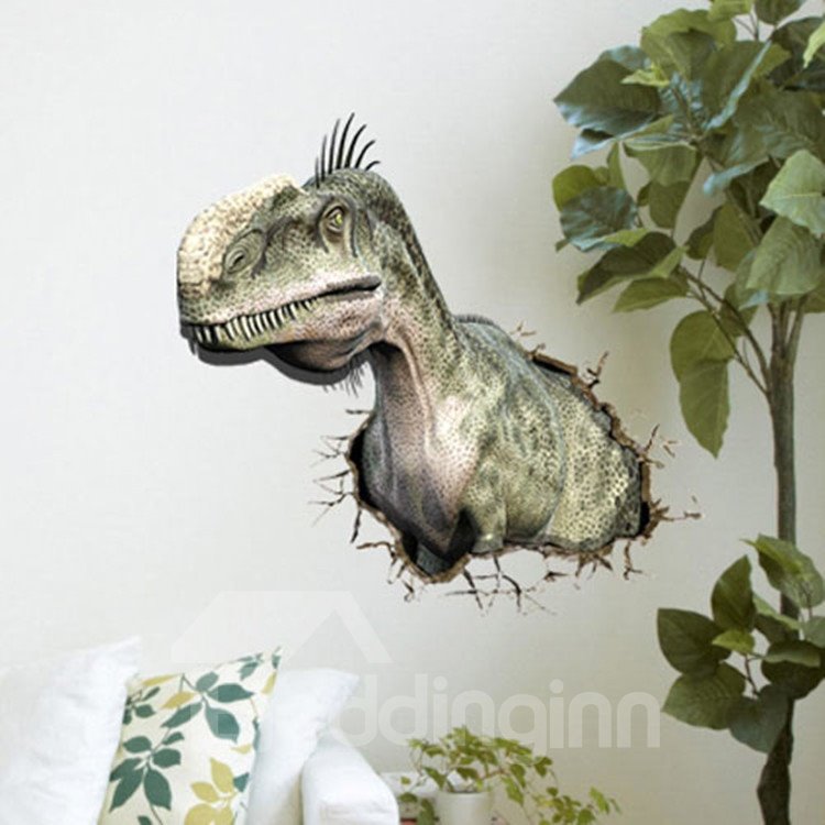 Increíble y creativo adhesivo de pared de dinosaurio 3D