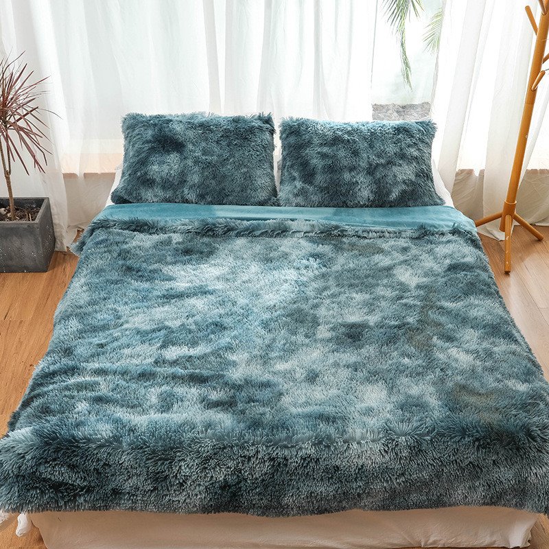 Manta de Color sólido, manta para sofá de ocio, manta para siesta, manta doble para mantener el calor, azul, amarillo y marrón 