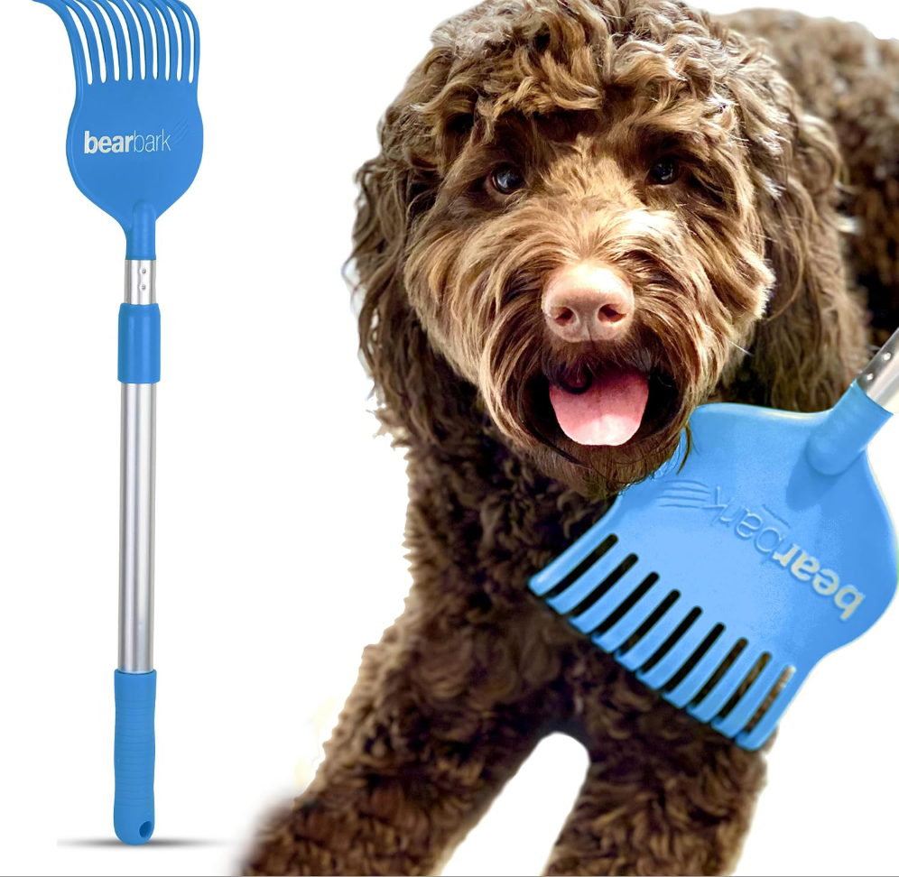 Bearbark Extendable Dog Scratcher & Grooming Brush for Medium & Large Dogs