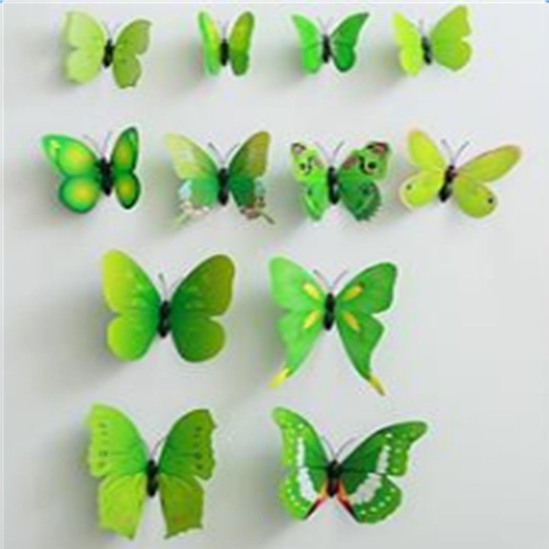 3D-Schmetterling-Wanddekoration, Wandaufkleber, abnehmbare Wandtattoos, Heimdekoration, Kinderzimmer, Schlafzimmer, Dekoration, 24 Stück