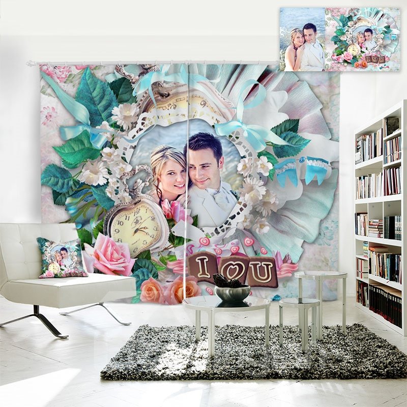 Personal Picture Customization 3D Polyester Creative Curtain