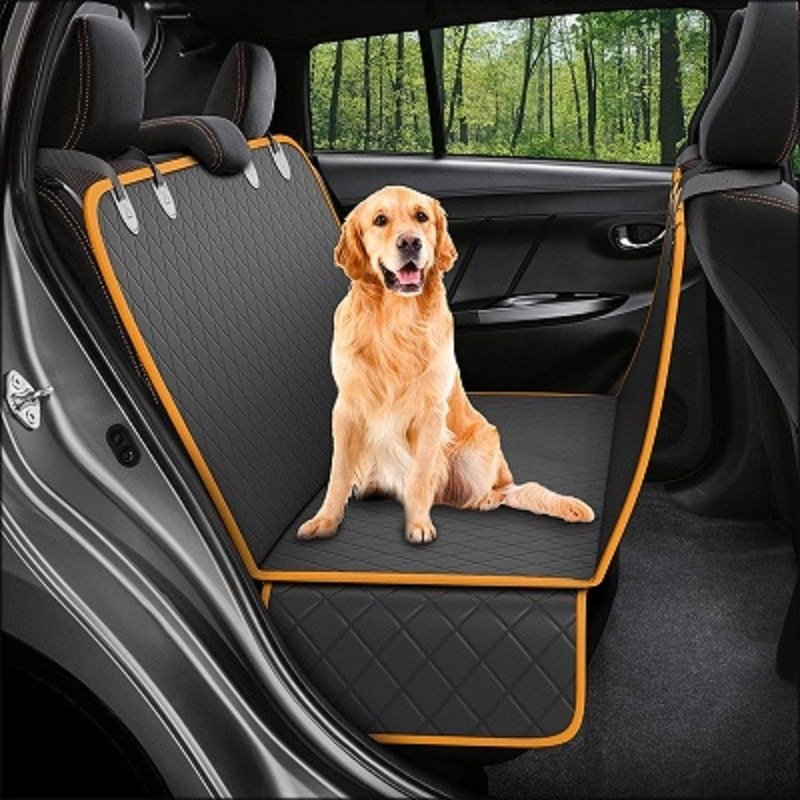 Cojín de asiento trasero de coche para mascotas, plegable, creativo y sencillo, de tela Oxford, color negro 