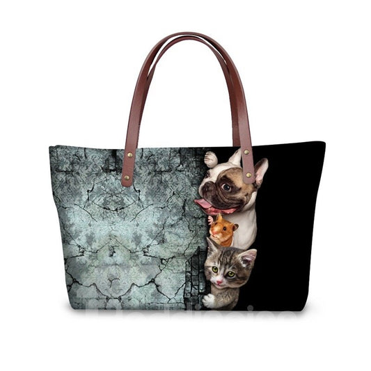 Closer Friends Lie the Wall Grüne wasserdichte 3D-gedruckte Umhängetasche für Damen und Mädchen