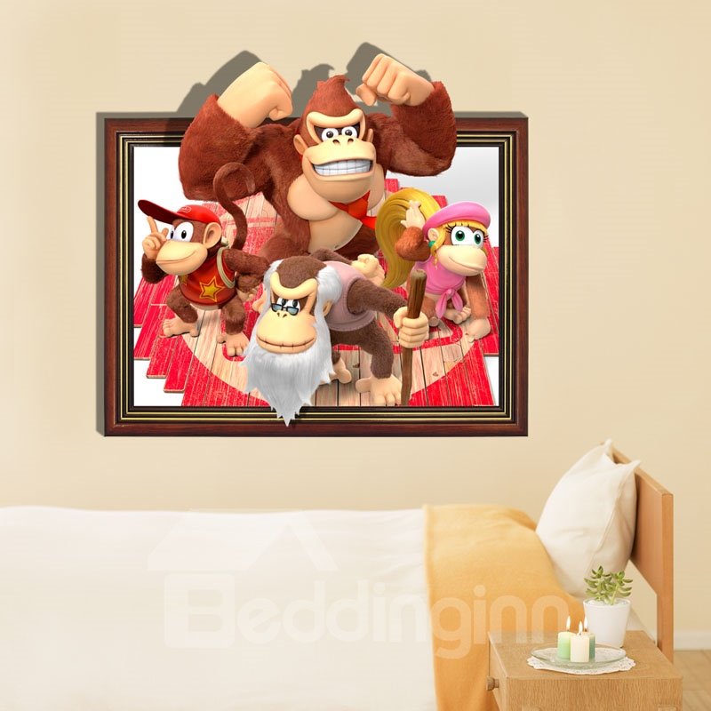 New Classic Orangutan Family 3D Wall Sticker