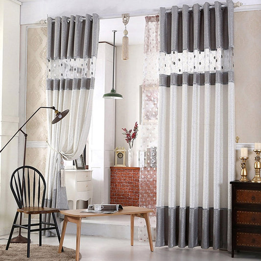 Modern Spot Pattern Sheer Curtain for Living Room Bedroom Decoration Custom 2 Panels Breathable Voile Drapes No Pilling No Fading No off-lining Polyester