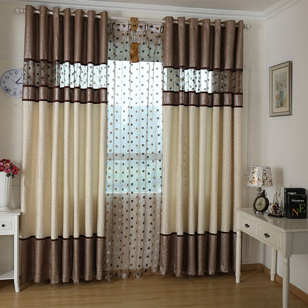 Modern Simple Spot Pattern Shading Curtains for Living Room Bedroom Decoration Custom 2 Panels Drapes No Pilling No Fading No off-lining