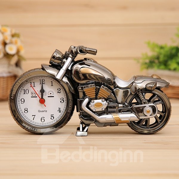 Reloj despertador de motocicleta de estilo retro de lujo, único, llamativo, exquisito, deportivo, regalo único para amantes del motor, niños 