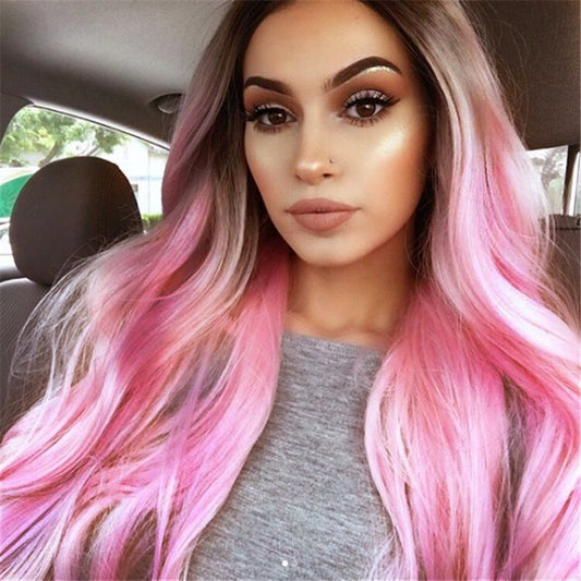 Long Ombre Synthetic Hair Women Capless Wig