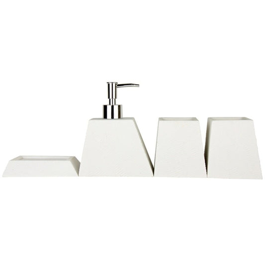 Accesorios de baño de 4 piezas de resina de color puro concisos contemporáneos