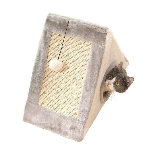 Tower with Scratching Board Creating Secutrity and Fun Pet Cat Bed