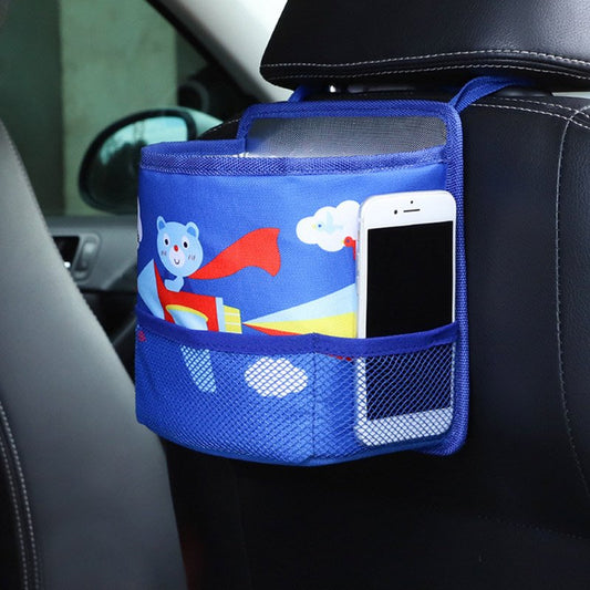 Cubo de basura suspendido creativo multifuncional para vehículos, contenedores de basura en el coche, bolsas de basura, cajas de almacenamiento 