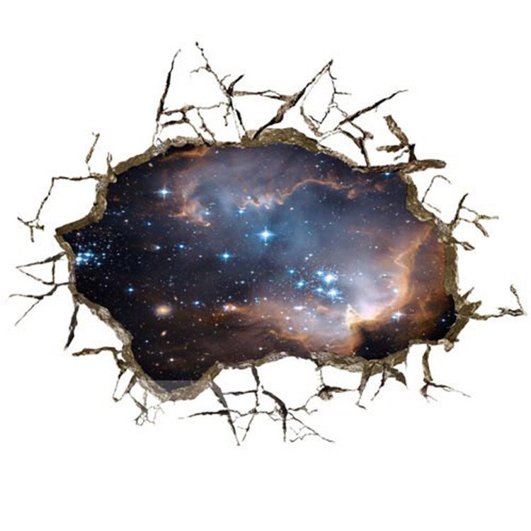 Erstaunlicher kreativer 3D-Wandaufkleber mit wunderschönem Sternenhimmel