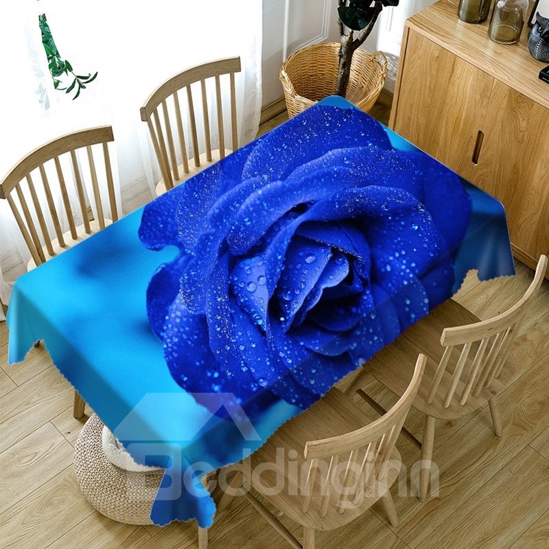 Polyester European Style Oilproof Printed 3D Tablecloth