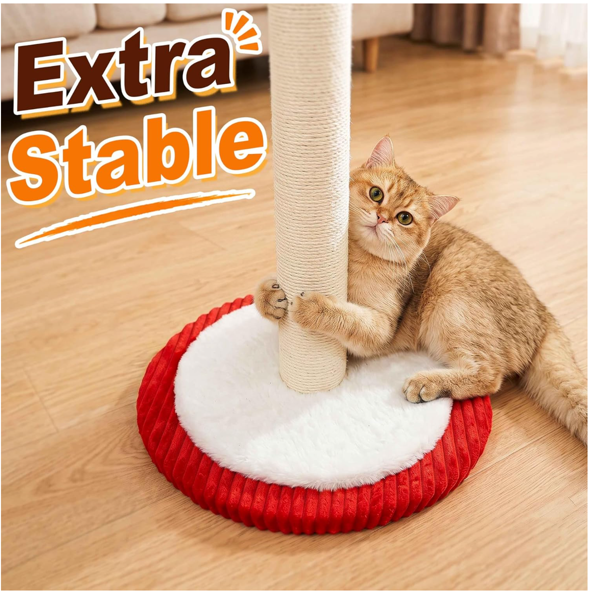 Carousel Cat Scratching Post with Hanging Toys, Interactive Cat Toys