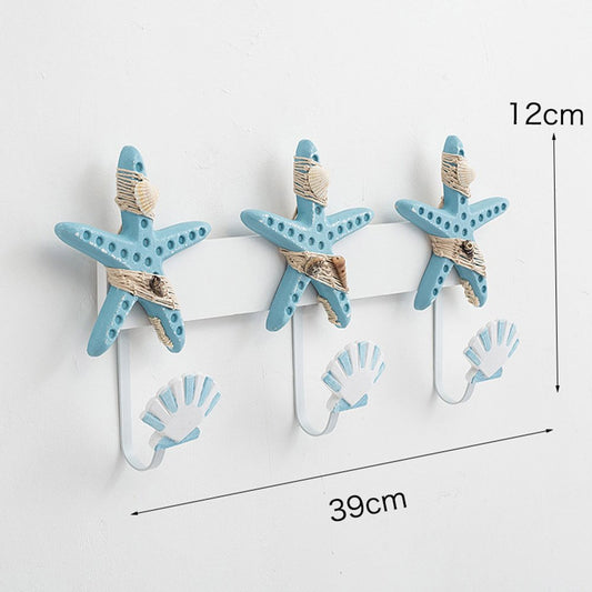 Strand-Dekoration, Muschel-Wandhaken, Handtuchhalter für Badezimmer, Schlafzimmer oder Küche, Strand-Badezimmer-Dekoration, Küstenthema, Strandhaus-Dekoration 