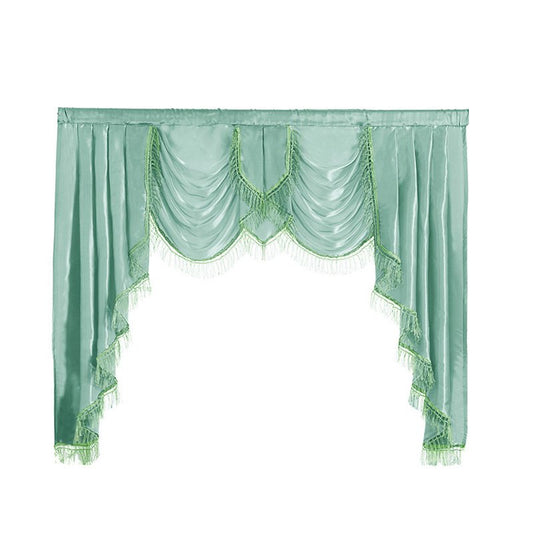 European Royal Gorgeous Luxury Valance Plain for Living Room Luxury Home Decor Drapes Bedroom Kitchen Orange Green White Gray Brown Beige 61''*49''