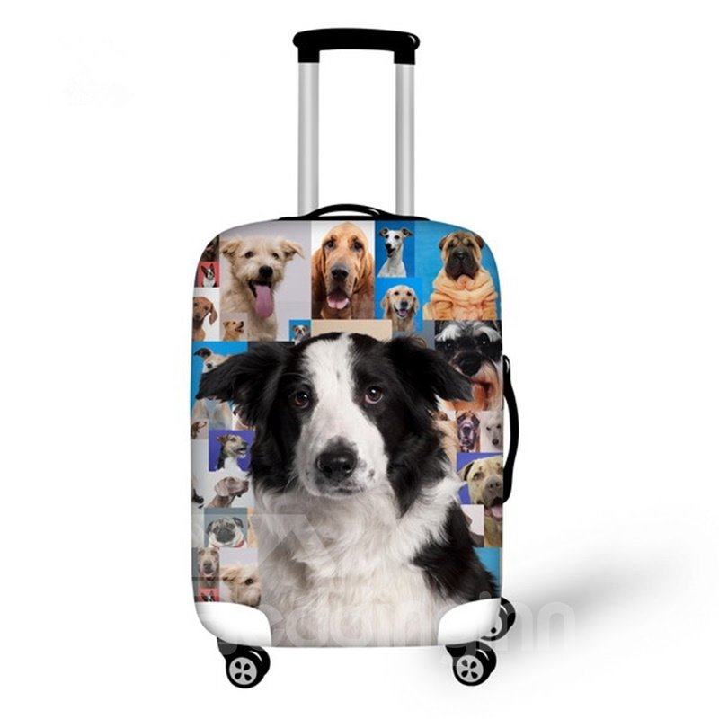 Tipos adorables de cubierta de equipaje pintada en 3D con patrón de perro 