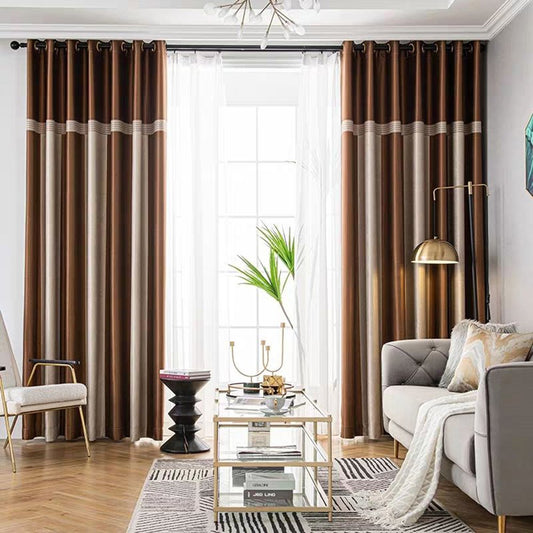 Cortinas sombreadas de estilo moderno y sencillo para decoración de sala de estar y dormitorio, 2 paneles personalizados, sin pelusas, sin decoloración, sin forro 