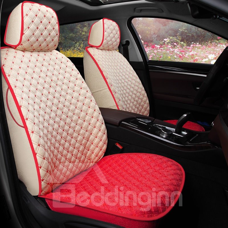 Fundas de asiento de coche cómodas y personalizadas con diseño de cuadros temáticos de colores duales 