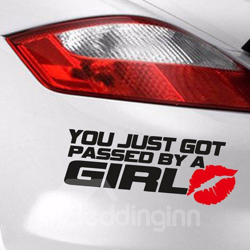 Creative And Funny Car Stickers You Just Got Passed By A Girl
