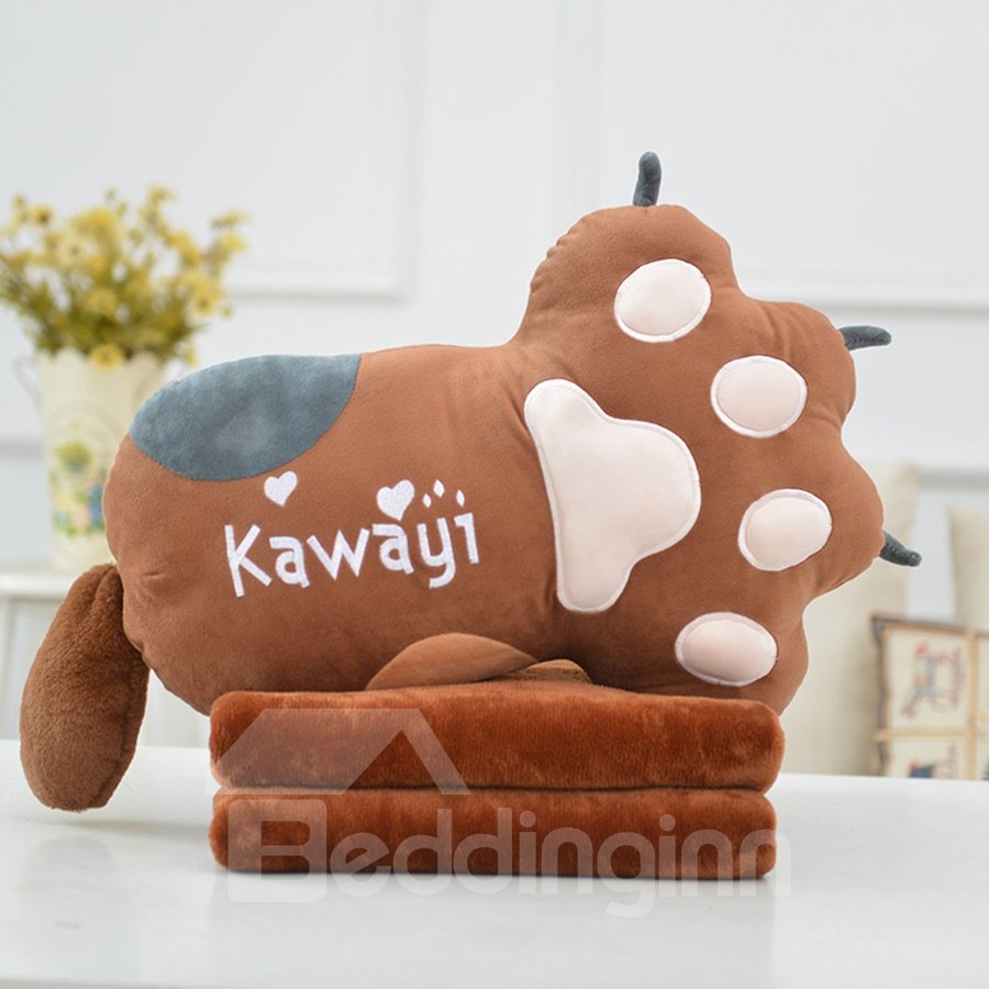Creative Cute Cat Paw Soft and Breathable Plush Baby Toy And Blanket