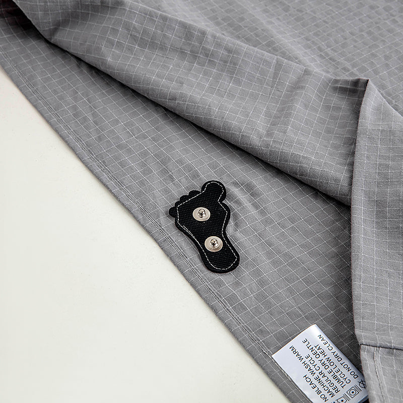 Cotton Earthing Flat Sheet with 10% Conductive Yard, Grounding Tester and Cord - 153 x 250cm