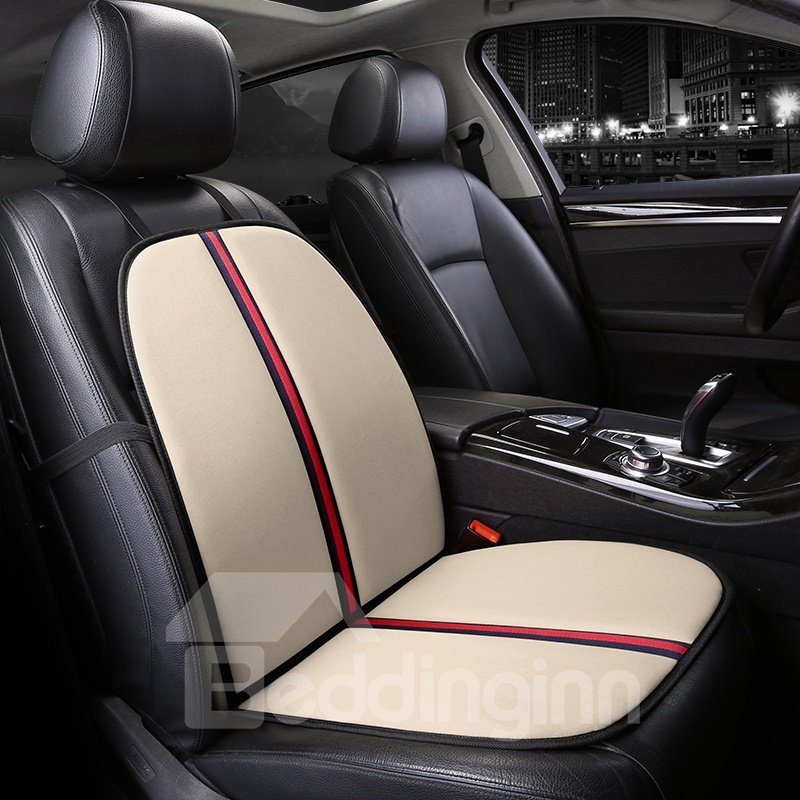 Stripe Pattern Flax Cool Design Front Single-seat Car Seat Cover