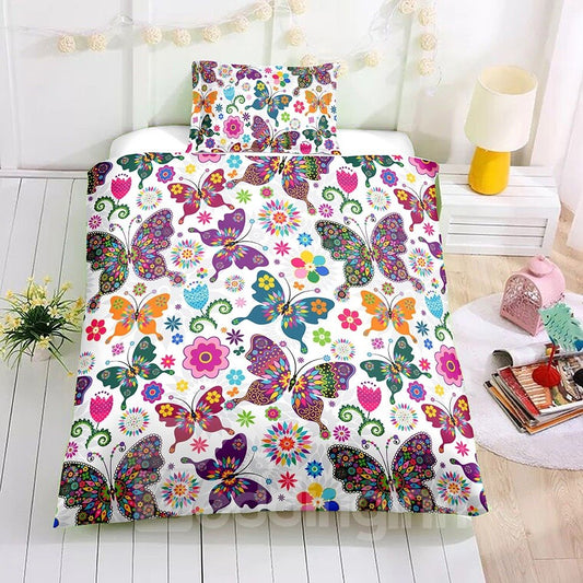 Colorful Butterflies Printed 2PC/3PC Bedding Sets/Duvet Covers