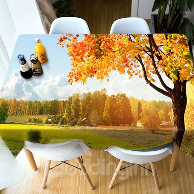 Mehrfarbige 3D-Tischdecke für Überraschungsparty, Esszimmer, Küche