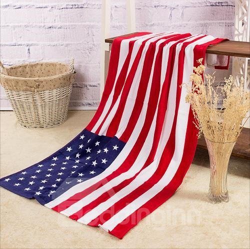 Toalla de baño con patrón de bandera americana de moda novedosa 