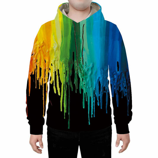3D Colourful Splash-ink Printed Hoodie Sweatshirts Sweatpants Tracksuits Streetwear Sets Casual Print Spring Fall Winter Men's Outfit