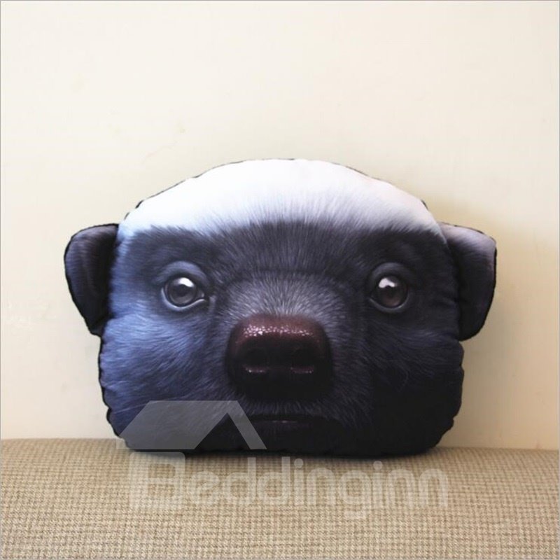Almohada suave creativa del cuello del coche de la cara animal 3D