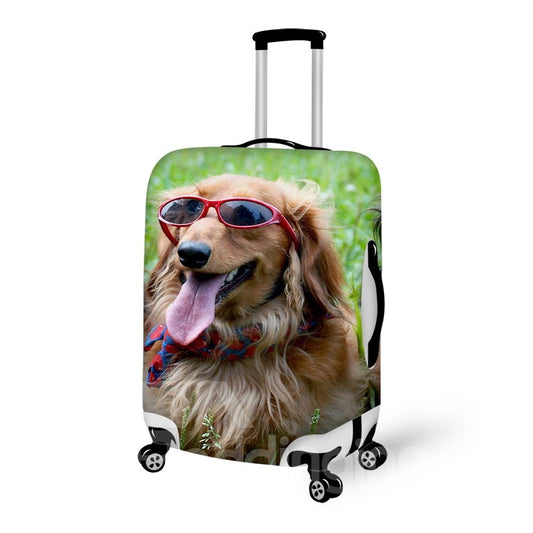 Super Cool Fashion Dog Pattern 3D Painted Luggage Cover