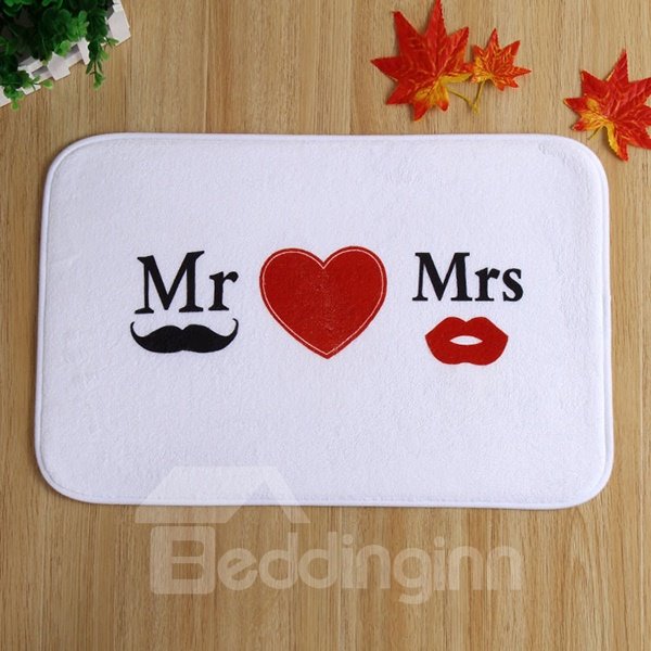 Romantic Mr and Mrs In Love Doormat