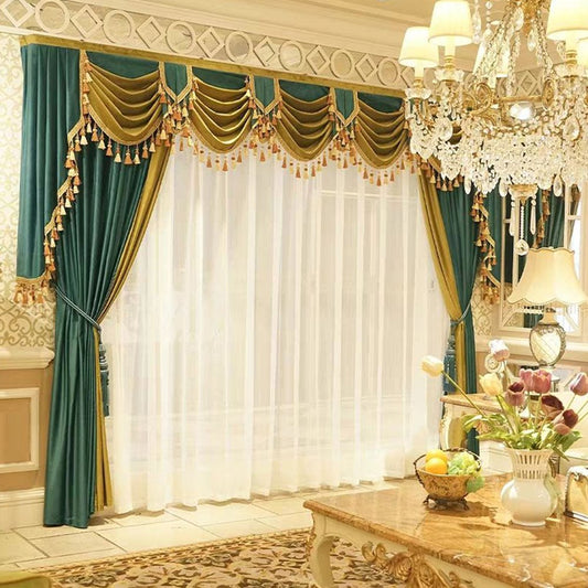 Luxury European Sheer Curtains Window Screening Decoration Translucidus for Living Room Bedroom Custom 2 Panels Breathable Voile Drapes No Pilling No Fading No off-lining