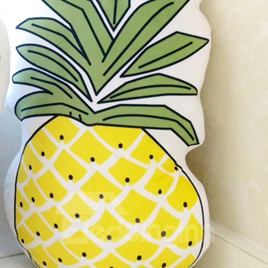 Almohada para bebé blanca de felpa con forma de piña y cactus