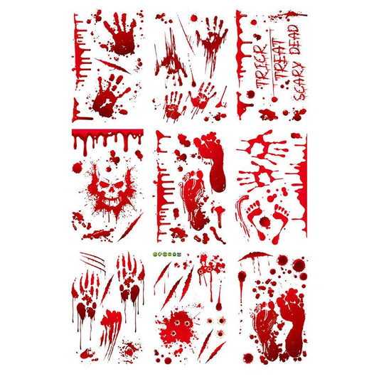 Pegatinas de pared creativas de calabaza y calavera de Halloween, pegatinas decorativas para sala de estar, ventana, pared, suelo, azulejos de vidrio, pegatinas para puerta, 9 piezas, 20x30cm 