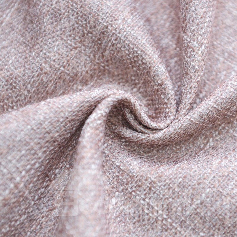 Cortinas opacas con estampado de lino y algodón con bloques de colores
