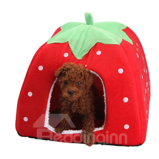 S-XXL Size Lovely Strawberry House for Pet Dog Cat