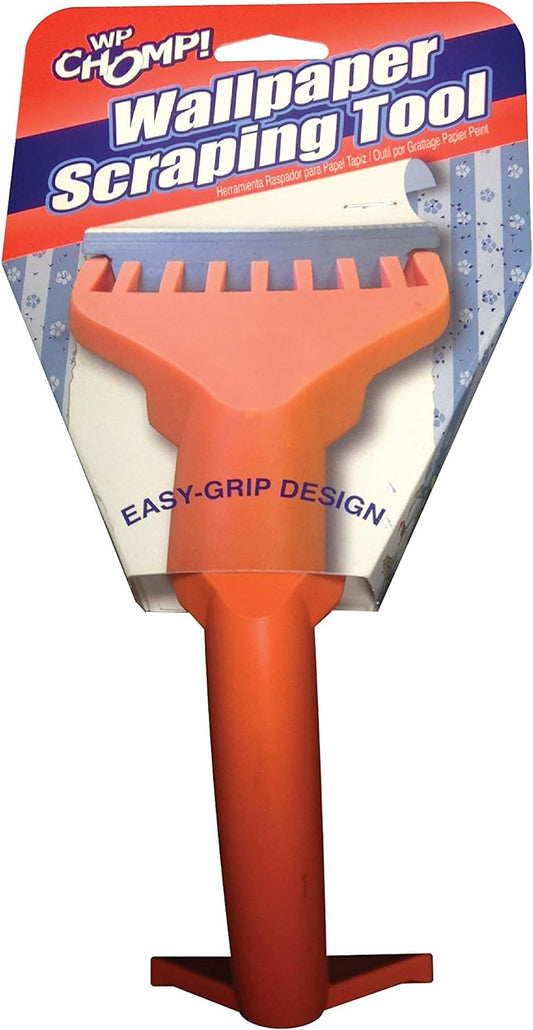 ¡WP CHOMP! 52016 Raspador de herramienta para raspar papel tapiz: pasta pegajosa, eliminación multiusos 