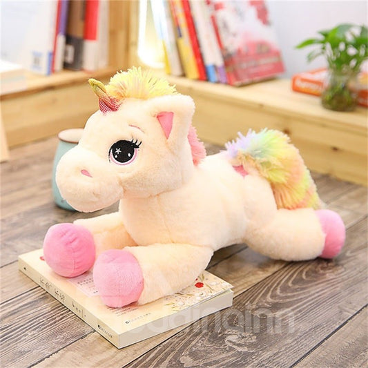 Juguete de peluche para bebé, suave y transpirable, unicornio clásico de 2 colores