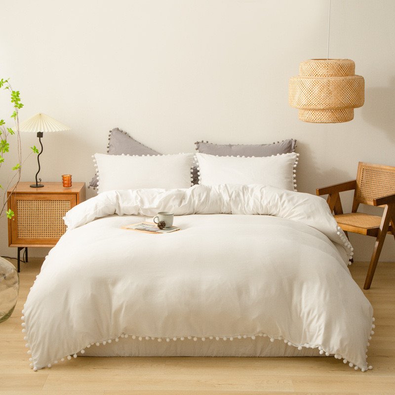 Juego de cama moderno de 3 piezas, 1 funda nórdica y 2 fundas de almohada, poliéster de alta calidad, Color sólido, tamaño Twin Queen King 