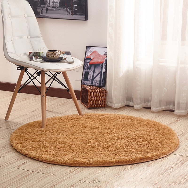 Fluffy Shaggy Large Rugs Anti-Slip Round Soft Carpet Mat Floor Living Room Bedroom Rug