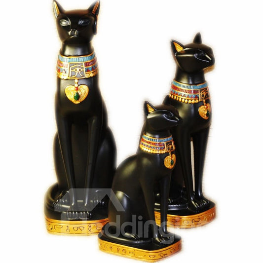 Exotic Egyptian Cat Decorative Handicrafts Good Home Desk Decoration 3 Size