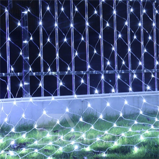 Red de pesca impermeable decoración navideña luces LED de plástico