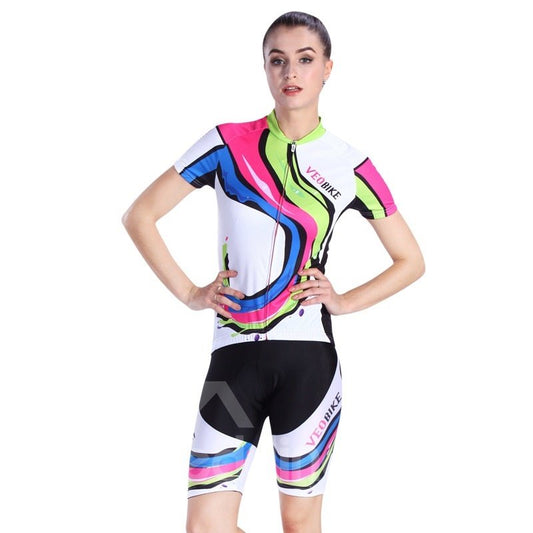Neue helle 3D-gepolsterte Hose, bequemes Damen-Radtrikot