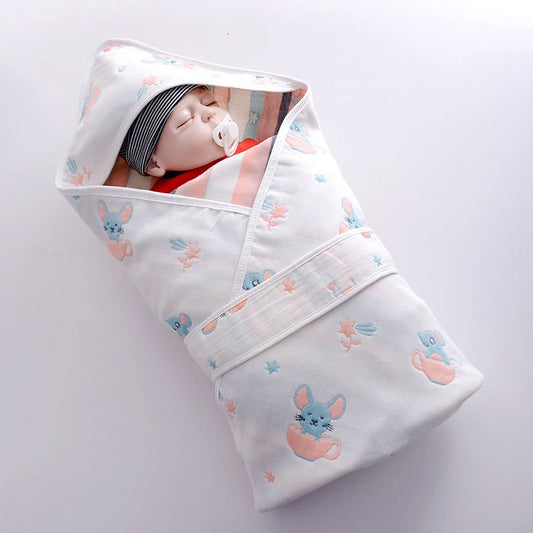 Baby-Schlafsäcke für Neugeborene, Frottee-Steppdecke, kleine Maus, Cartoon-Baumwolle für alle Jahreszeiten