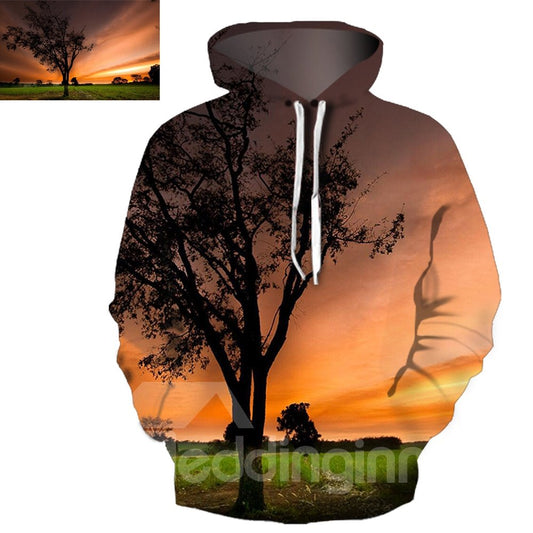 Personalized Unisex Pullover Realistic Kangaroo Pocket 3D Painted Hoodie