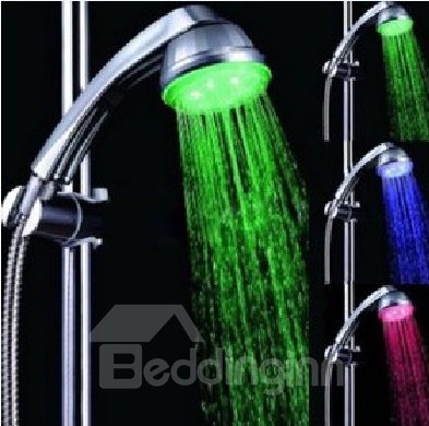 Control de temperatura de color LED cambiante, cabezal de ducha con acabado cromado ABS de grado A 