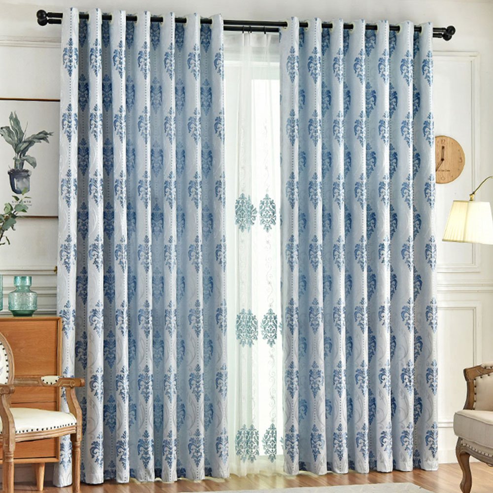 Cortinas transparentes de jacquard modernas para decoración de sala de estar y dormitorio, 2 paneles personalizados dorados, cortinas de gasa transpirables, sin pelusas, sin decoloración, sin forro de poliéster 